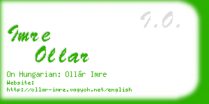 imre ollar business card