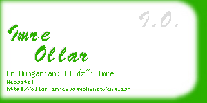 imre ollar business card